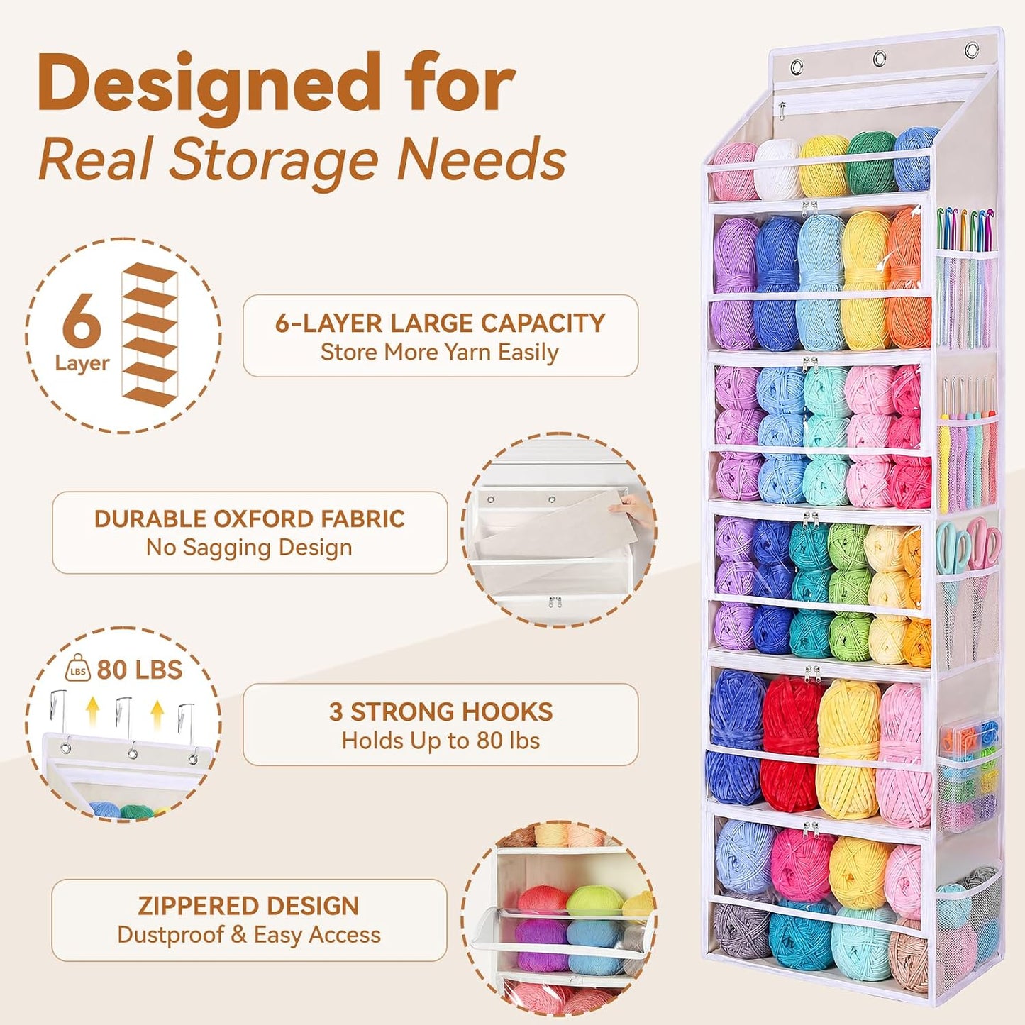 Over-the-Door Yarn Organizer